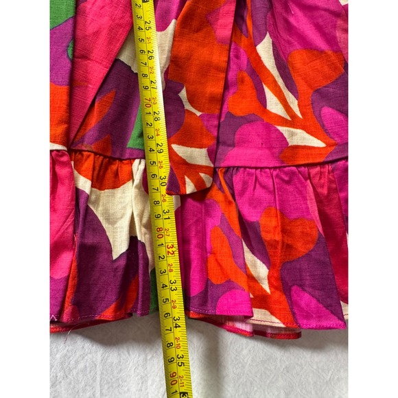 MISA Los Angeles Floral Print Ruffle Sleeve Square Neck Mini Dress Size S - Picture 6 of 10